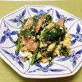 サンディサンディ's cooksnap of when they made ほうれん草とベーコンの卵炒め.