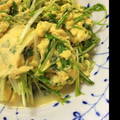 96age's cooksnap of when they made 余った水菜！ふわふわシャキシャキ卵とじ☆.