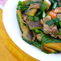 mikkusan's cooksnap of when they made 豚肉とナスのピリうま♪炒め*.