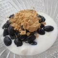 チョコチョコかえる's cooksnap of when they made 黒豆の残りで…黒豆きな粉ヨーグルト♪.