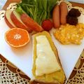 ルリナ's cooksnap of when they made 余ったおせちで♡栗チーズきんとんトースト.