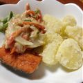 hjoar's cooksnap of when they made 鮭のムニエル クリームソースで☆.