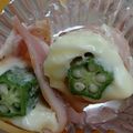 きゃんま's cooksnap of when they made ＊お弁当おかず＊　オクラチーズクルクル♪.