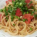 CoffeeCoco's cooksnap of when they made ✿うめ～(梅)✿とまとのパスタ.