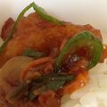 しゅんパンまん's cooksnap of when they made 唐揚げリメイク夏野菜たっぷり甘辛韓国風★.