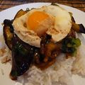 luv2bfree's cooksnap of when they made 甘辛茄子丼 温玉のっけ.