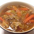 YU1123's cooksnap of when they made 栄養満点！ピリ辛チゲ春雨スープ.