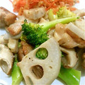 jinori's cooksnap of when they made 鶏もも肉と蓮根の中華炒め.