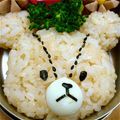 suketonobu's cooksnap of when they made くまのがっこう　ジャッキー☆キャラ弁☆.