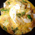 チョコ0604's cooksnap of when they made ニラの半熟卵とじ☆今日はえのき入り.