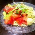 ゆーたんたらん's cooksnap of when they made アボカド☆トマトのごま風味の納豆パスタ.