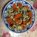 あざらしの赤ちゃん's cooksnap of when they made ＊にんじんとまいたけのいり卵＊.