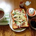 ぱっとくっく's cooksnap of when they made 忙しい朝のお助け！トースターdeピザパン.