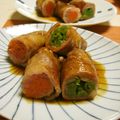時花菜's cooksnap of when they made 豚肉deお野菜ぐるぐる巻き♪.