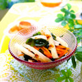 ニコニコまっきー's cooksnap of when they made ゴマ油香る＊人参とわかめとちくわの和え物.