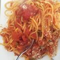 naochiさん's cooksnap of when they made シンプルなトマトとベーコンのパスタ.
