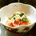 きょこすけ's cooksnap of when they made 簡単！ おくらとトマトのしらす和.