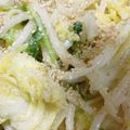 mishoji's cooksnap of when they made 簡単5分☆キャベツともやしのピリ辛ナムル.