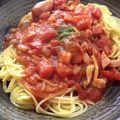 マルルル's cooksnap of when they made リメイク！チキンのトマトスープパスタ.