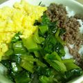 まいのおうちごはん's cooksnap of when they made 三色丼の“緑”に！小松菜炒め。.