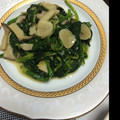 ASM817's cooksnap of when they made エリンギとほうれん草のニンニクバター炒め.