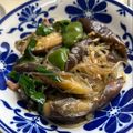 RIKAcook☆'s cooksnap of when they made 豚なす春雨ピーマンのオイスターソース炒め.
