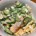 玉ねぎおばさんの台所's cooksnap of when they made きゅうりとハムと卵の簡単ゴマサラダ.