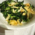 ざんじ's cooksnap of when they made 大根の葉と油揚げのにんにくバター醤油炒め.