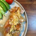 studio a'25's cooksnap of when they made 簡単！揚げない鶏もも油淋鶏（ネギソース）.
