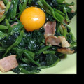yuna_38's cooksnap of when they made 卵黄のせほうれん草バター炒め.
