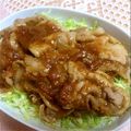 はっちょうみそ's cooksnap of when they made 甘酸っぱい♪豚肉の梅生姜焼き.