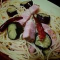 ちにゃす's cooksnap of when they made ナスとベーコンのペペロンチーノ.