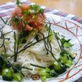 ☆ちょこ☆'s cooksnap of when they made 高菜と明太子おろしの冷製和風パスタ.