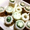 marikoen's cooksnap of when they made チクワとおくらのチーズのせ.
