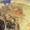 きらり流れ星's cooksnap of when they made 白菜と茸のあんかけヤキソバ.
