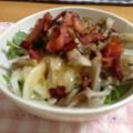 よっしいず's cooksnap of when they made 舞茸と水菜のカリカリベーコンサラダ.