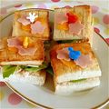 えリﾋﾟｮﾝ★'s cooksnap of when they made ＊パーティーに☆かわいいサンドイッチ*＊.
