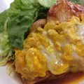 ぽむぽむ★'s cooksnap of when they made お家deチキンケチャたまﾊﾞｰｶﾞｰ.