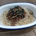 ３匹のこじかママ's cooksnap of when they made ☆★お茶漬け納豆パスタ★☆.