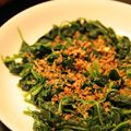 ニコニコ笑顔's cooksnap of when they made ほうれん草とフライドオニオン炒めもの♪.