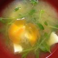 マルルル's cooksnap of when they made 豆苗の味噌汁.