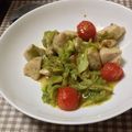 なーーた's cooksnap of when they made とりももキャベツトマトの簡単バジルソテー.