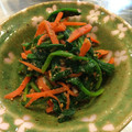 ♡ yuka ♡'s cooksnap of when they made ほうれん草と人参の梅和え　どすぇ.