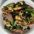 にぃゃん's cooksnap of when they made ふわふわ卵入り小松菜とベーコン炒め.