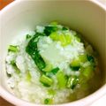 clayon's cooksnap of when they made 磯ふわり【蕪・しらす・素干し海苔の粥】.
