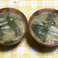 かふぇmomo's cooksnap of when they made えのき茸とほうれん草のみそ汁.