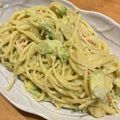 未来への扉's cooksnap of when they made 海老アボカドの醤油マヨクリームパスタ♪.