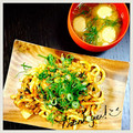 yy★★'s cooksnap of when they made ☆旨辛☆ キムチと豚ひき肉の焼きうどん.
