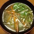 まぁぼぉ2012's cooksnap of when they made 水菜とごぼうの簡単シャキシャキ野菜スープ.