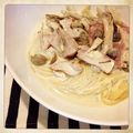 はるきゅいじーぬ's cooksnap of when they made ベーコンとエリンギでゴルゴンゾーラパスタ.